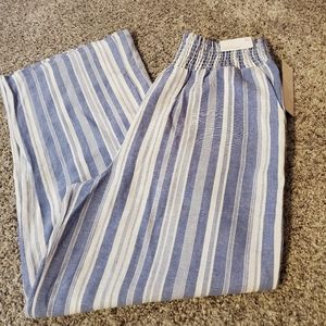 NWT Blue and White Striped Pants